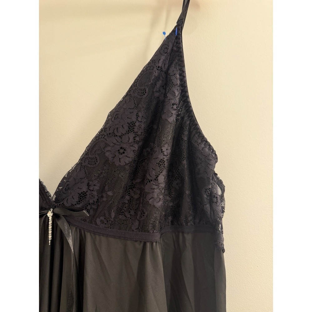 Women's Plus Size Floral Lace Slip Mini Dress Size 4XL Empire Waist Babydoll - Picture 5 of 9